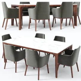 Giorgetti alina armchair anteo table